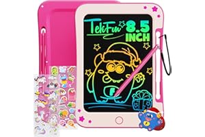 TEKFUN LCD Writing Tablet for Kids, Toddler Girl Toys, Doodle Board Drawing Tablet, Easter Gifts for Kids, Birthday Gift for 3-8 Years Old Girl (8.5 Inch Pink)