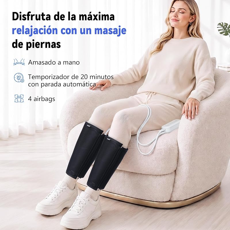 Botas de Pressoterapia 4 em 1 para Casa, Recuperação Muscular