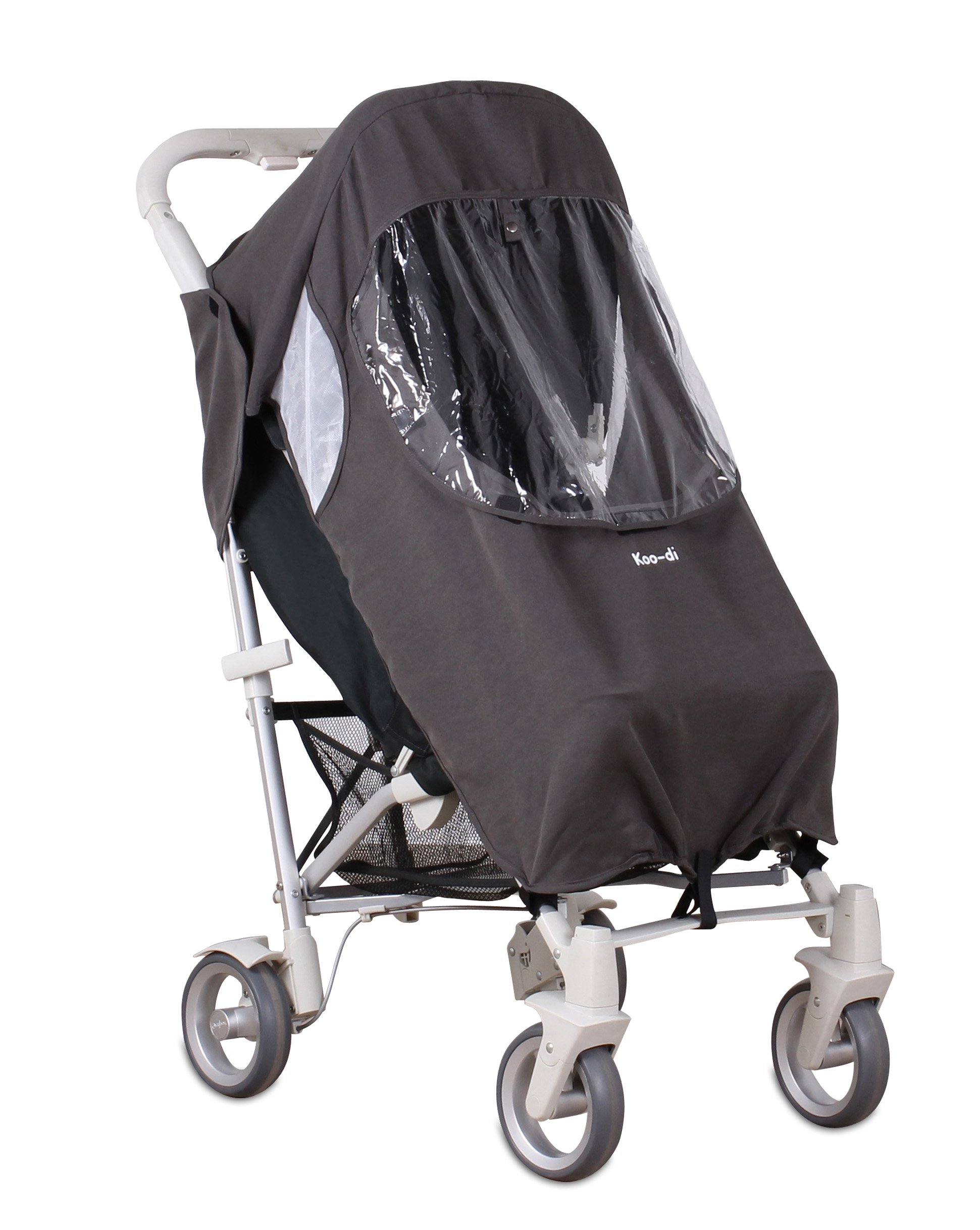 Koo-di Pack-It Keep Me Dry Universal Rain Cover for Single Pushchair | Showerproof Stroller Rain Cover | Breathable Vents & Airflow Window | Fits Any Standard Single Stroller, Pushchair & Buggy