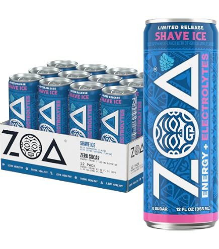 Amazon.com : ZOA Sugar Free Energy Drink with Electrolytes, Blue