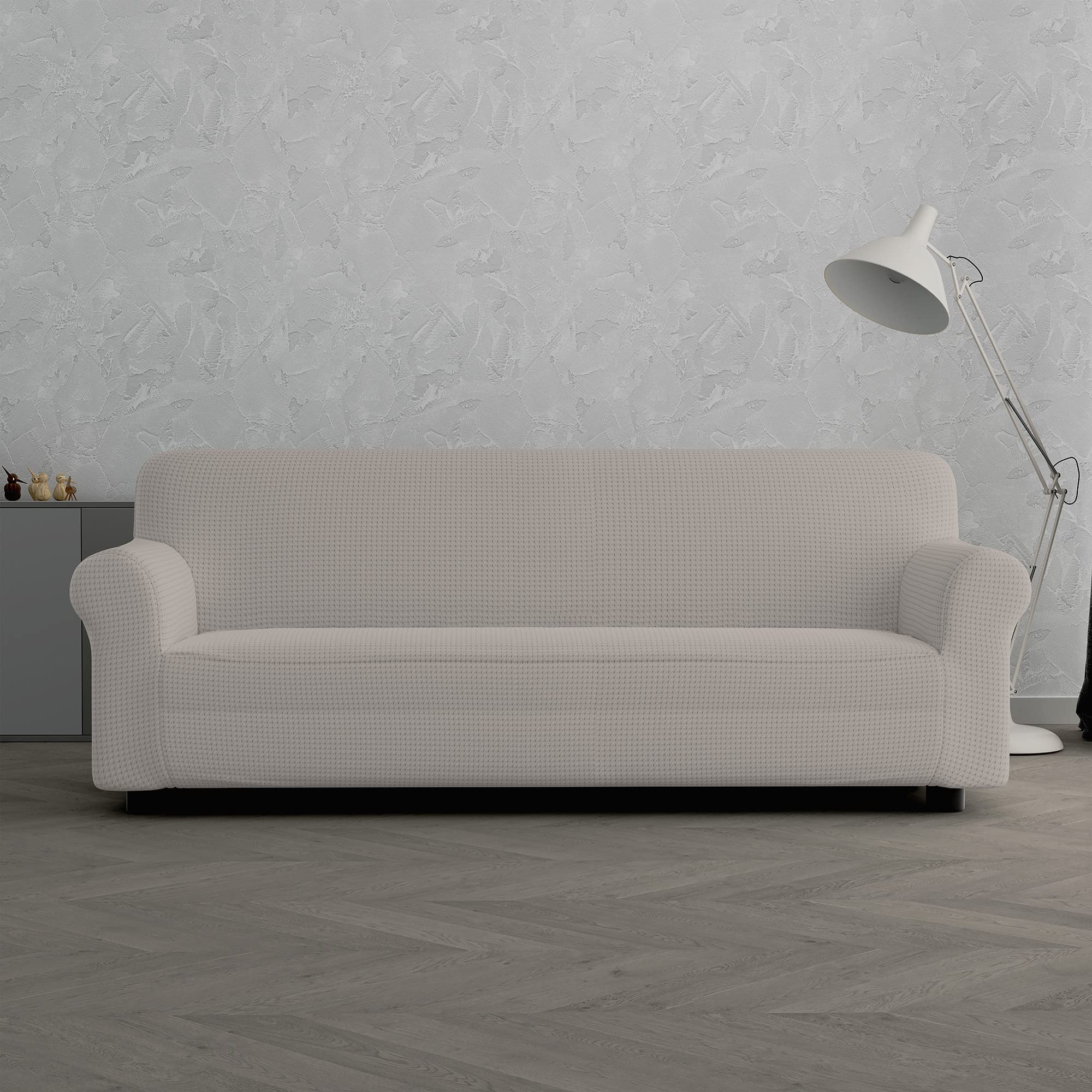 Italian Bed Linen “Iris” Sofa Cover, Dove Grey, 3 Places