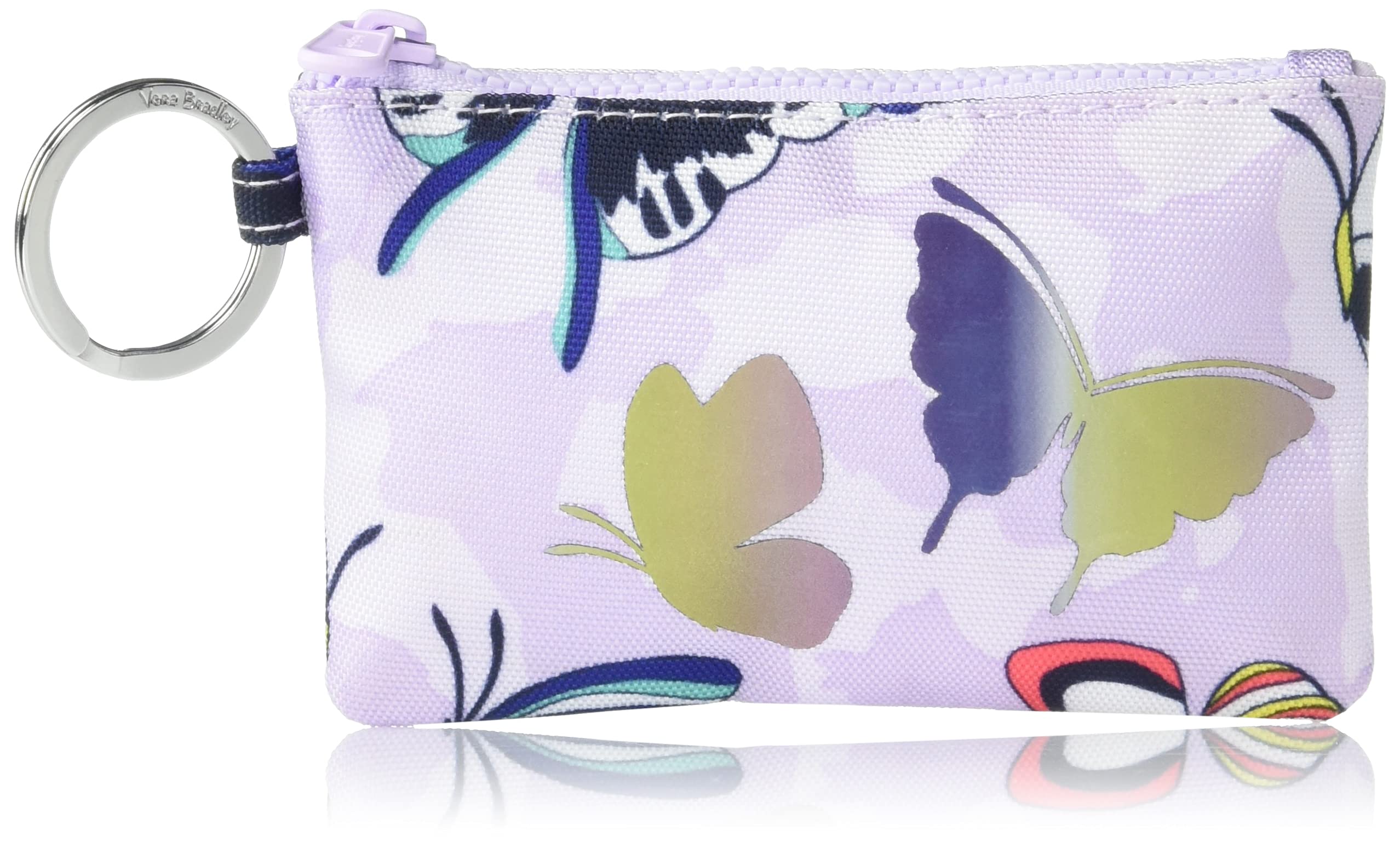 Photo 1 of Vera Bradley Women's Recycled Lighten Up Reactive Zip ID Case Wallet, Butterflies, One Size