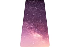 nuveti Printed Travel Yoga Mat-1/16 Inch Thick Non Slip Fitness Workout Mat with Carrying Bag, Foldable Lightweight Suede & Natural Rubber Yoga Mat for Yoga Pilates and Fitness 72" L x 24" W x 1.5mm