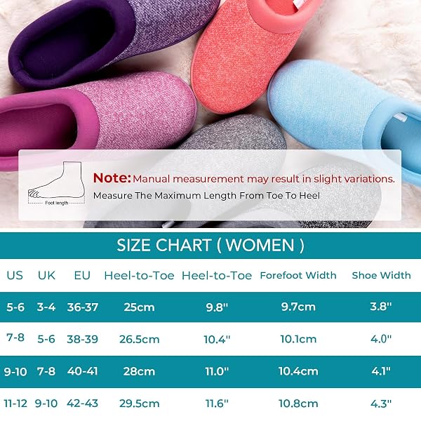 HOMETOP WOMEN’S KNIT MEMORY FOAM SLIPPERS WARM SOFT HOUSE SHOES WITH ANTI-SLIP SOLE (7-8, FUSHCIA)