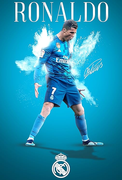 ZEMFO Real Madrid Ronaldo Poster (Paper, 16 x 24 Inches