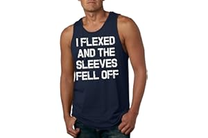 CRAZY DOG T-SHIRTS Crazy Dog Mens I Flexed and The Sleeves Fell Off Tank Top Funny Gym Workout Tee