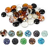 Skyflame 10-Pound Blended Fire Glass Beads for Fire Pit Fireplace Landscaping, 1/2-Inch Onyx Black, Crystal Ice, Caramel Luster