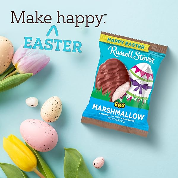 RUSSELL STOVER EASTER MARSHMALLOW MILK CHOCOLATE EASTER EGG, 1.3 OZ. (PACK OF 18)