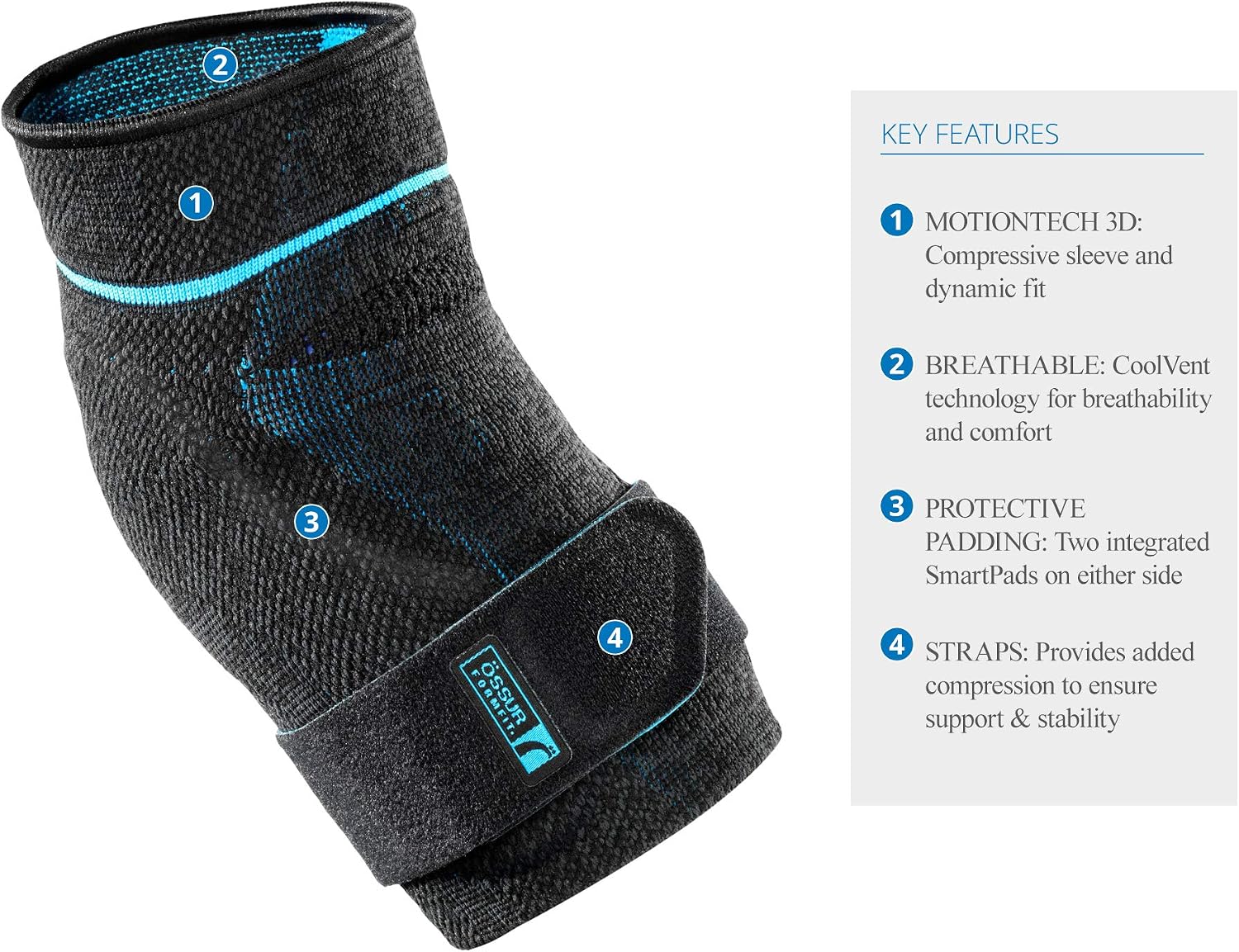 Ossur Formfit Pro Elbow Sleeve (Small, Black) - Image 3