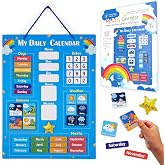Simply Magic Kids Calendar &ndash; My First Daily Magnetic Calendar for Kids | All About Today Board, Days of The Week Toddler Calendar for Homeschool, Preschool Classroom Calendar for Wall, Circle Time