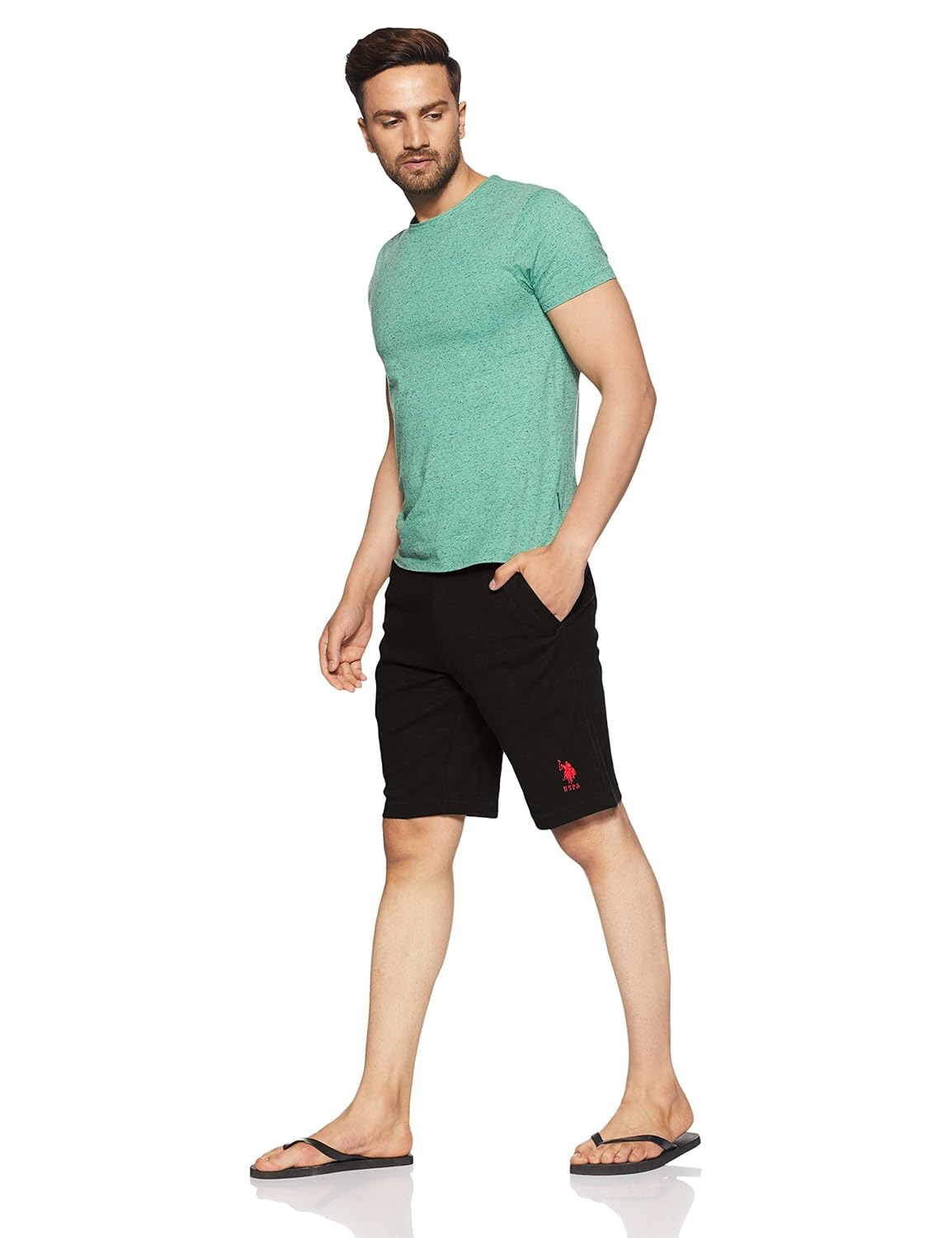 us polo association men's cotton lounge shorts