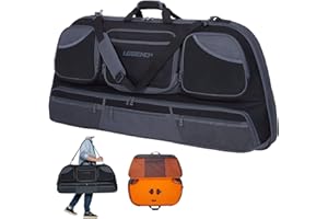 Legend Numa Premium Compound Bow Case - Durable Archery Case with Large Capacity, Compound Soft Bow Cases with Cam protector, Foam Padding, Multiple Mesh Pockets for Archery Accessories - BlackGray