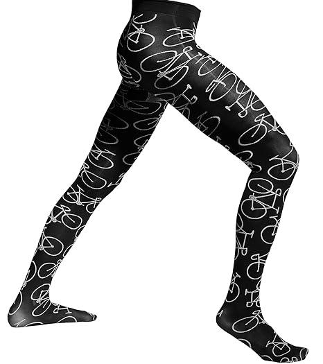 Adrian Bicycles Herren gemusterte undurchsichtige Strumpfhose