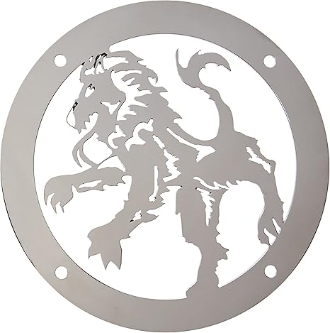 Amazon T Rexグリルl1015ライオンロゴのステンレス鋼のグリル エンブレム 車 バイク