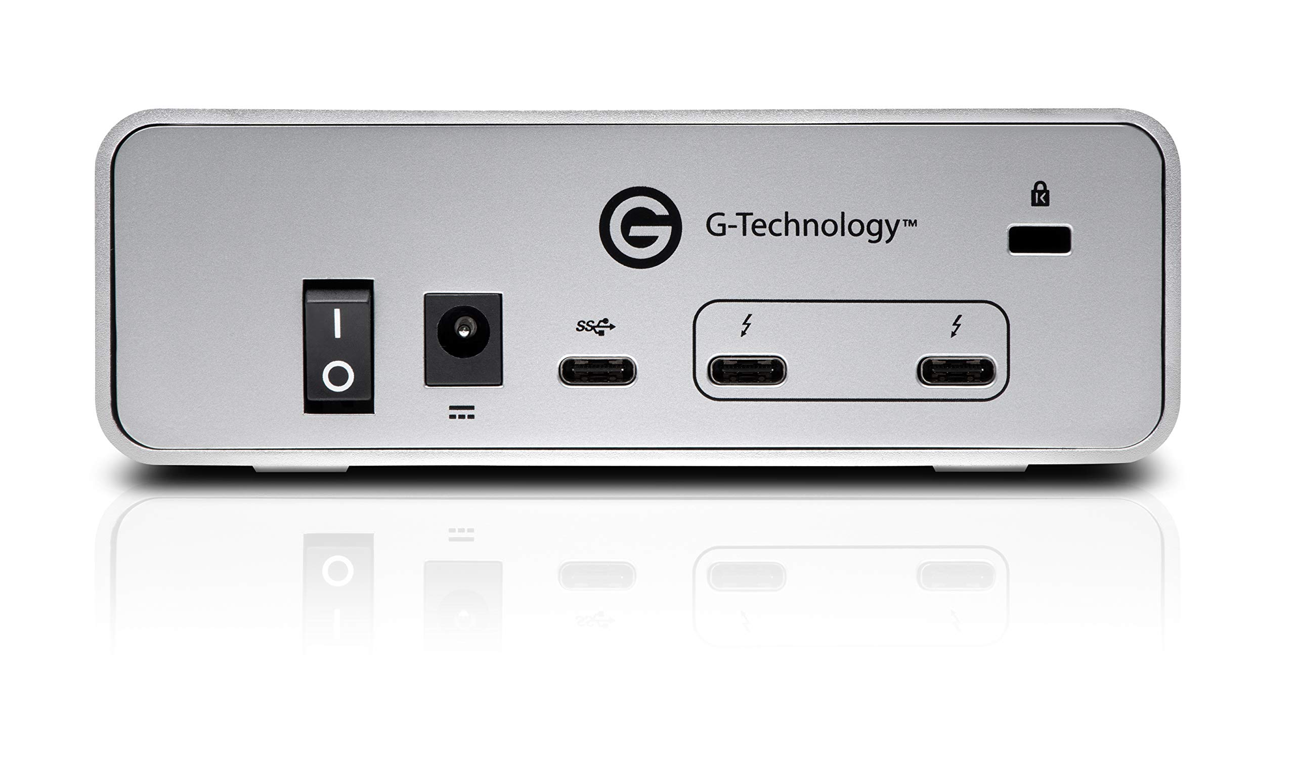 G-Technology 12TB G-DRIVE with Thunderbolt 3 and USB-C Desktop External Hard Drive, Silver - 0G05383-1