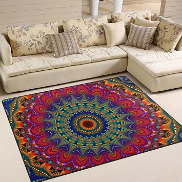 Fantazio Bereich Teppich Mandala Hippie Gerade Teppich Greifer