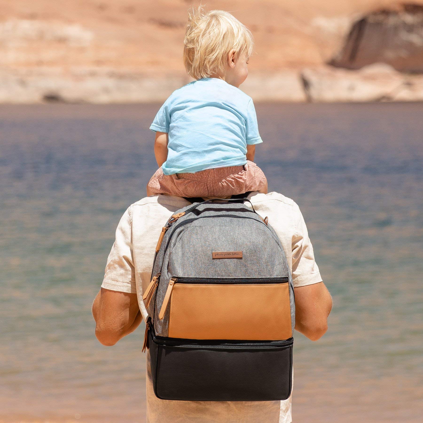 Axis Backpack | Baby Bag | Diaper Bag Backpack | Baby Bottle Bag for Parents | Stylish Baby Bag Organizer| Sophisticated and Spacious Backpack for On The Go Moms | Camel/Graphite