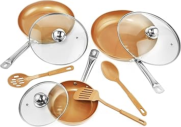 Amazon.com: Completo juego de sartenes, antiadherente Chef ...