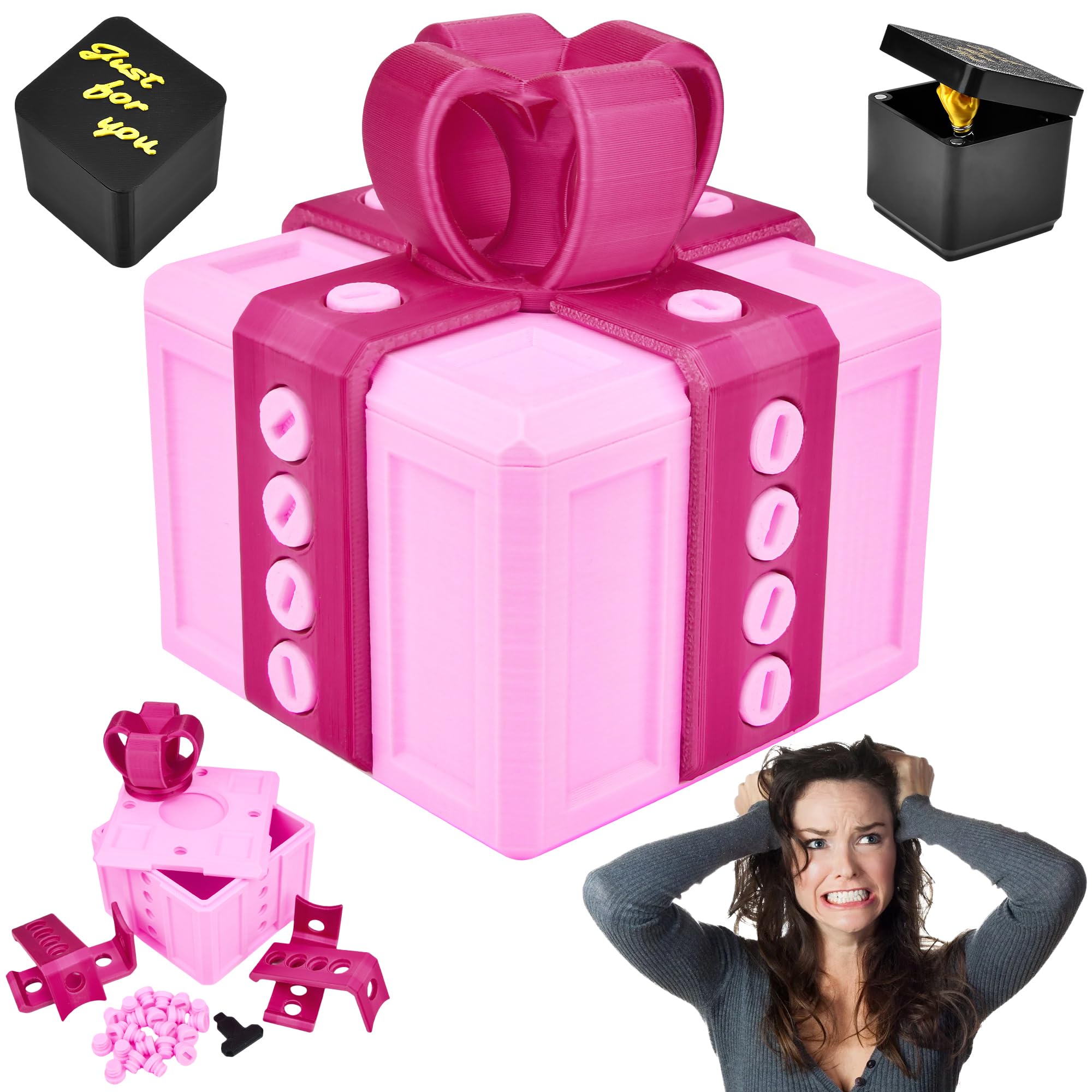 Annoying Gift Box with Finger, Secret Santa Gifts for Women & Men Funny Birthday Valentines The Annoying Present, Surprise Prank Gift Box, Surprise Joke Gag Boxes for Presents