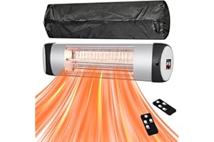 DANLUKE Patio Heaters for Outdoor Use, 24H Timer, Outdoor Heater for Patio, 1500W Wall-Mounted Heater, Waterproof, 1s Heating Carbon Fiber Tube, for Backyard Gazebo Garage 2025 New