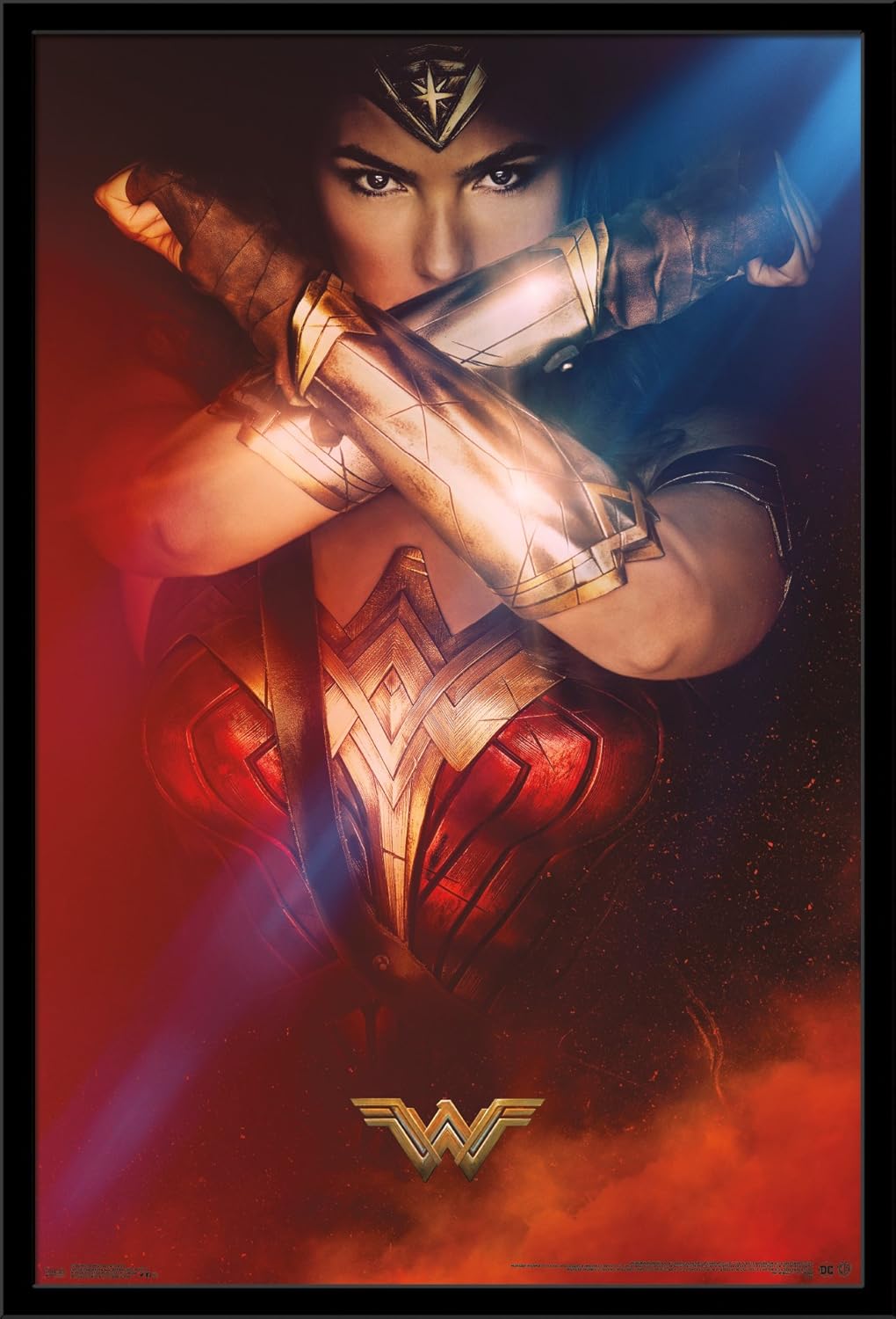 Trends International DC Comics Movie - Wonder Woman - Bracelets One Sheet, 22.375" x 34", Black Framed Version