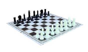 StonKraft Tournament Chess Foldable Chess Game Set with Plastic Staunton - 11.75 X 11.75