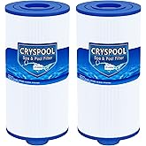 Cryspool® 05004 Filter Compatible with 5CH-45, FC-2401, PFF50P4, Baleen AK-90108, PFF50-PAD4, PFF50P, 45 Sq. Ft Spa Filter Cartridge, 2 Pack