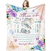 Sunhygge Valentines Mom to Be Gift Blanket 60"x 50", Pregnancy Gifts for Expecting/First Time Mom, Mama Gifts for New Moms, New Mother Gift, Mother to Be Gifts
