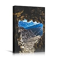 Canvas Wall Art Rocky Views Cool Dramatic Mountain Nature Photography Romantics - 12x18 inches