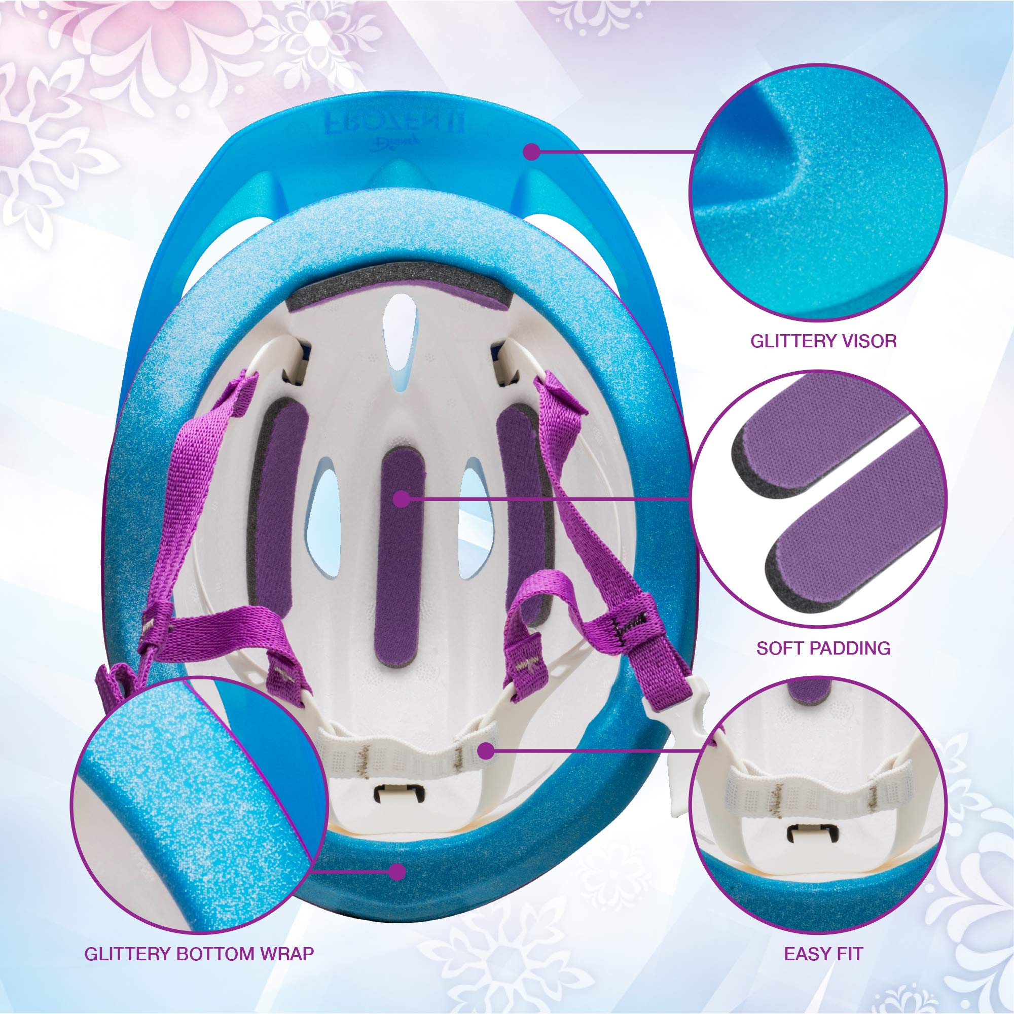 BELL Disney Frozen 2 Snowflakes Child Bike Helmet, Child (5-8 yrs.) (7120069)