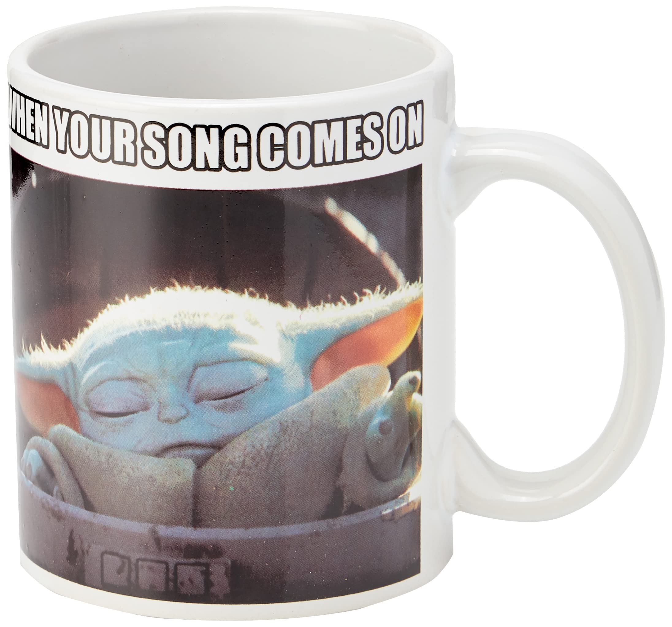 Pyramid STAR WARS THE MANDALORIAN MUG WHEN YOUR SONG COMES ON, White