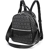 VANSARTO Mini Backpack Purse for Women Multi Pocket Small Backpacks Ladies Convertible Shoulder Handbags Designer Travel Backpack with Wide Strap, Black