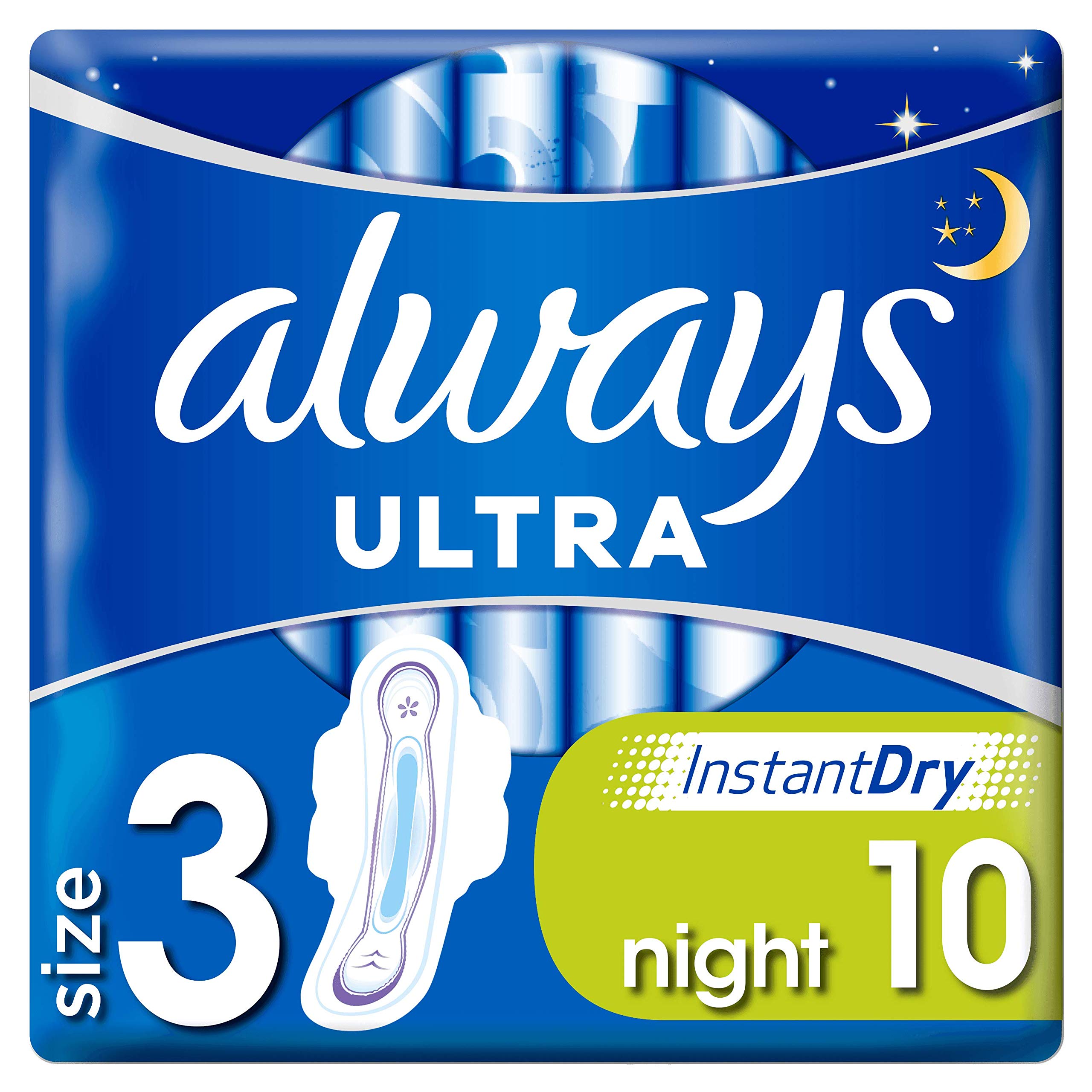 Always Ultra Night Sanitary Towels with Wings 10 Pads Super 10 eBay