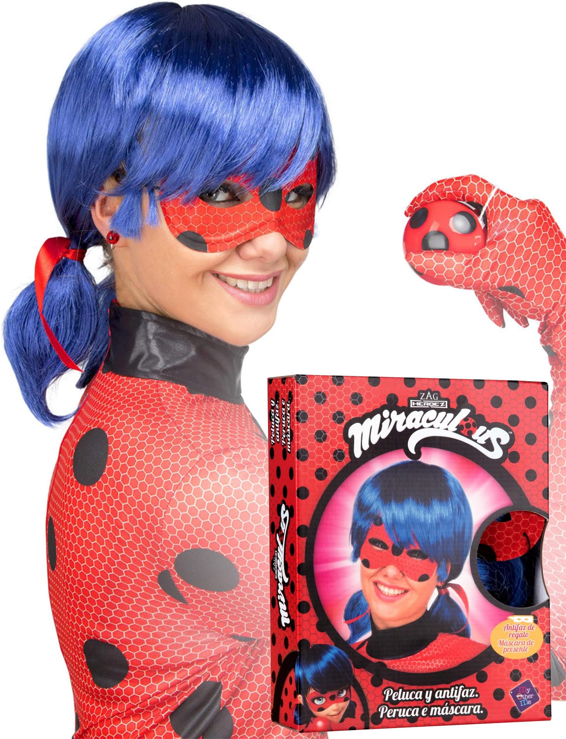 My Other Me Me- Ladybug Lady Bug Wig, Multicolour (230142)
