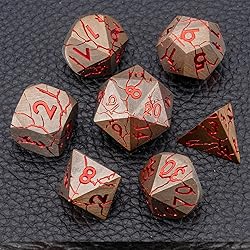 D&D Metal Dice Set with Gift Case, Polyhedral Dice