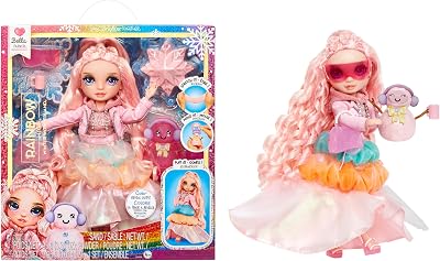 Rainbow High Bella Pink Winter Wonderland 28 cm Fashion Doll with Magical Snow