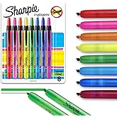 Sharpie Retractable Highlighters, Chisel Tip, Assorted Colours, 12 Count