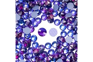 Meibite Hotfix Rhinestones Bulk, 3000PCS Purple Velvet Hot Fix Rhinestones for Clothes DIY Decoration Crafts, Purple Velvet, SS10, 2.7-2.9mm