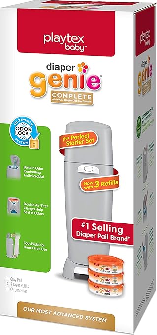 Playtex Diaper Genie with 3 Max Fresh Diaper Pail Refills (also in white)