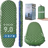 Elegear 4&rdquo; Thick Sleeping Pad for Camping with 9 R-Value Insulated, Single | CumbreX&trade; Backpacking &amp; Inflatable Camping Mattress, Ripstop &amp; Waterproof, All Season Used, Lightweight for Hiking Tent