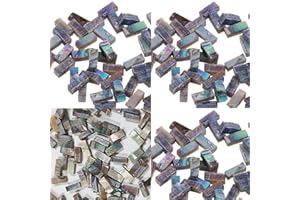 TEAMWILL 100Pcs Abalone Shell Guitar Binding Inlay Purfling Strip 1.6x1.3x4mm