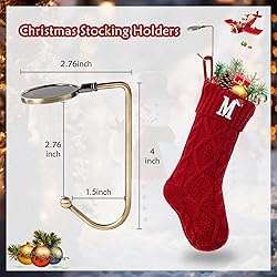 VRFASHION Christmas Stockings with Initials, Letter