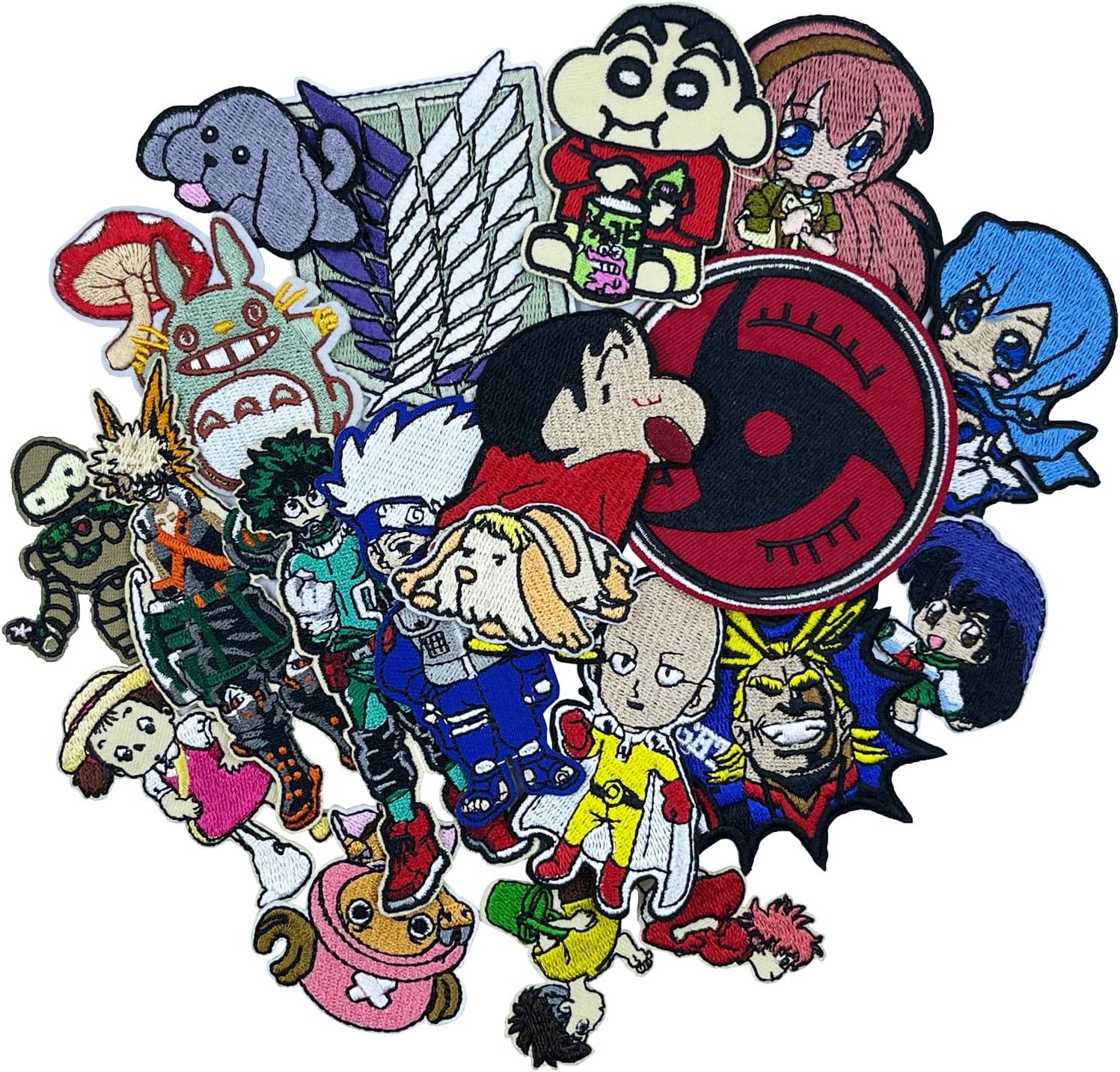 Mixed Media - 20pcs Mixed Anime Movie Film Halloween Costume Cosplay Embroidered Iron On Patches