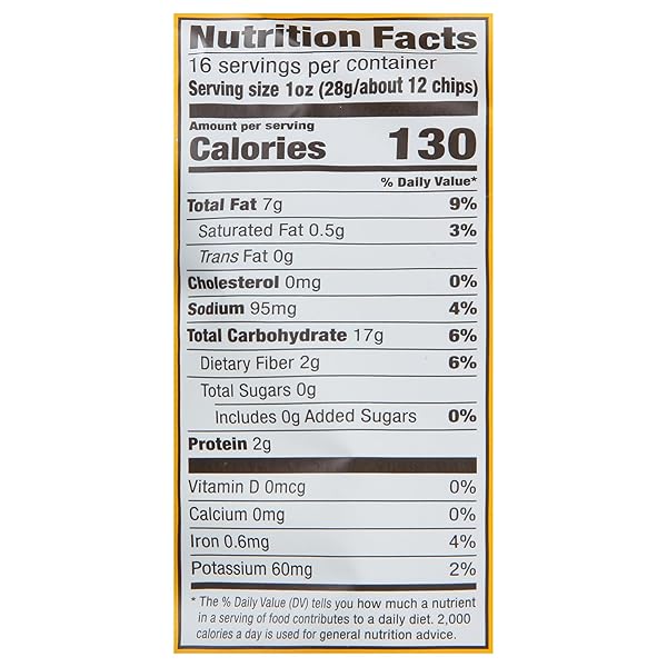 GARDEN OF EATIN’ CORN TORTILLA CHIPS, YELLOW CHIPS, 1 LB BAG