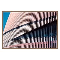 SIGNWIN Framed Canvas Wall Art Red Exterior Architectural Building Pattern Geometric Line Photography Abstract Modern Closeup Urban for Living Room, Bedroom, Office - 16