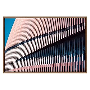 SIGNWIN Framed Canvas Wall Art Red Exterior Architectural...