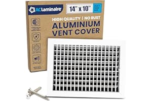 14" x 10" Duct Hole Aluminum Single Deflection Adjustable Air Supply Register, Decorative HVAC Vent Cover, Ceiling & Wall AC 