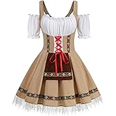 LMYOVE Ladies' German Beer Festival Costumes Bavarian Oktoberfest Off The Shoulder Velvet Adult German Dresses