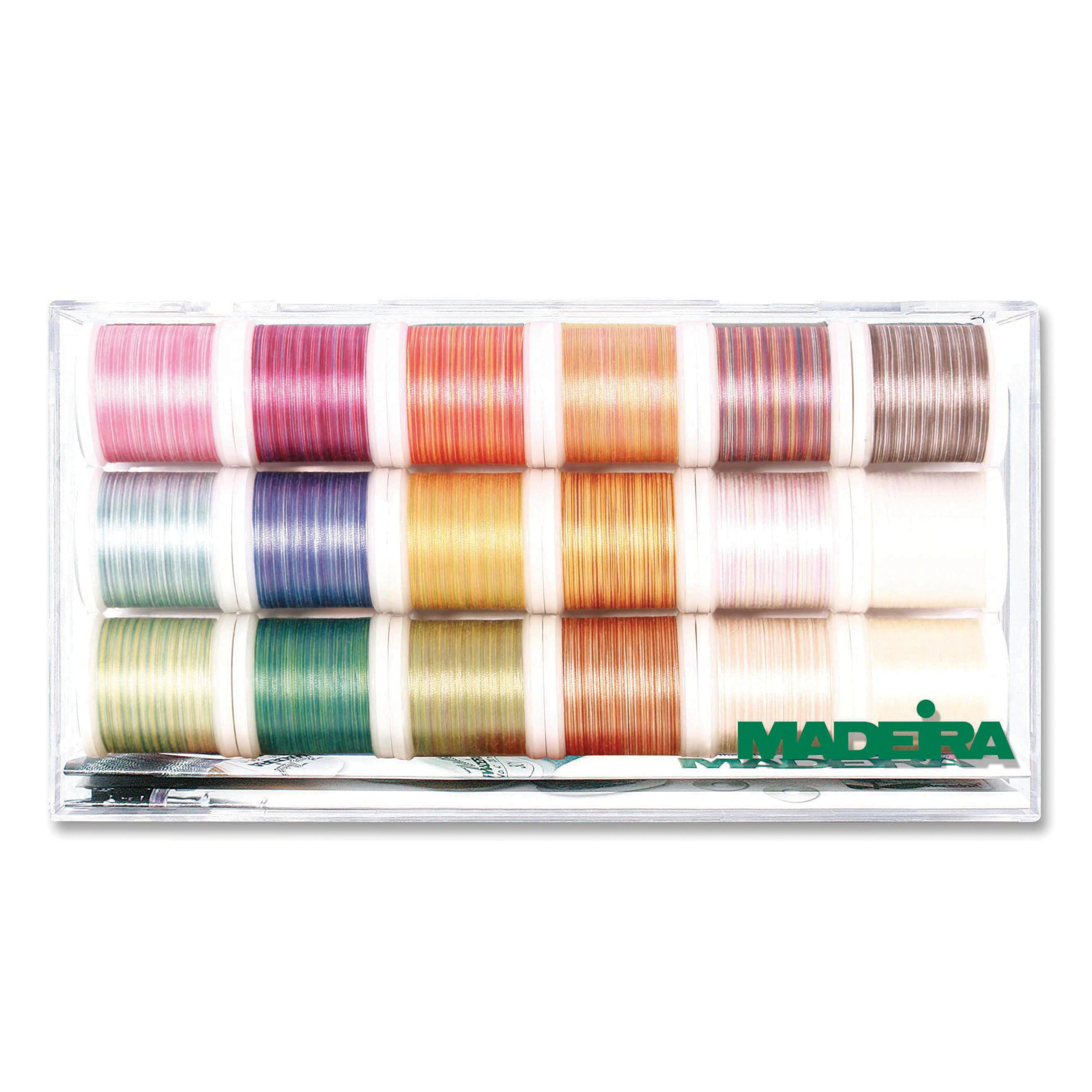 Madeira 8035 Clear Box: Cotona No.50: 18 x 200m: Spools, Multi