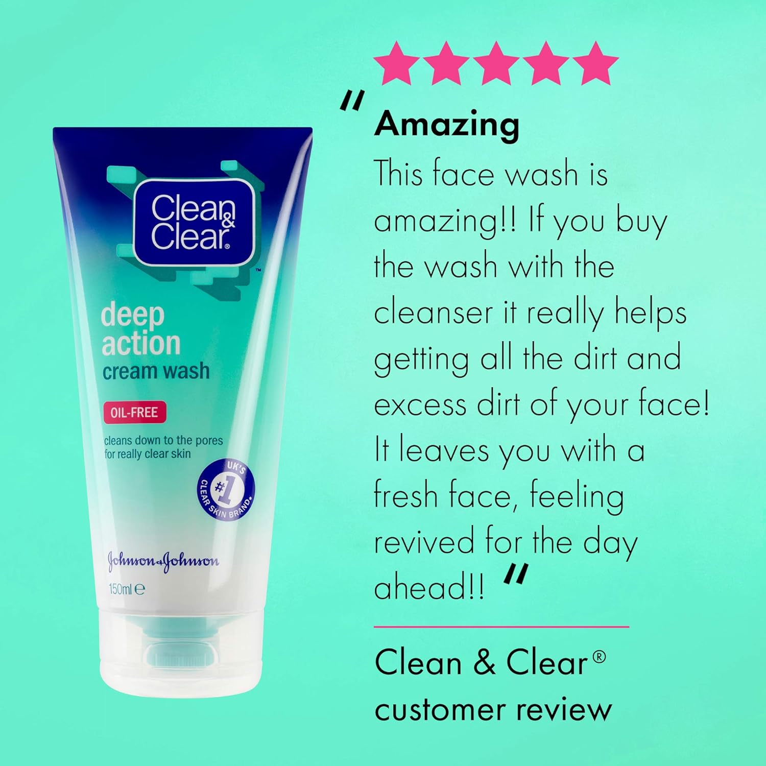 clean & clear deep action cream wash 150ml